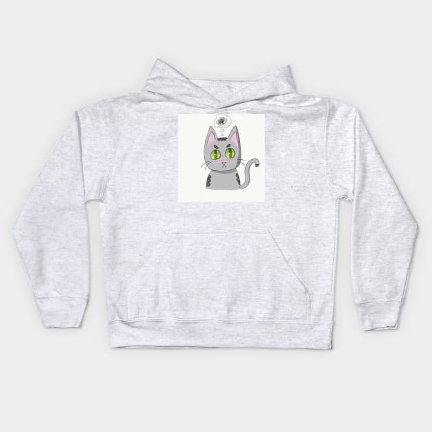 Angry Cat Kids Hoodie by MiaDesigns